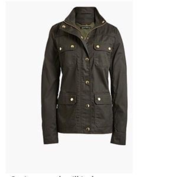 J CREW- utility downtown field jacket Moss green - Picture 2 of 7